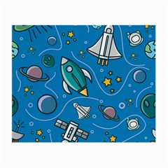 Rocket Ship Space Seamless Pattern Small Glasses Cloth by Wegoenart