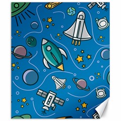 Rocket Ship Space Seamless Pattern Canvas 20  X 24  by Wegoenart