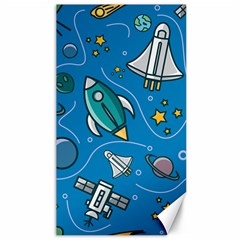 Rocket Ship Space Seamless Pattern Canvas 40  X 72  by Wegoenart