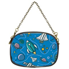 Rocket Ship Space Seamless Pattern Chain Purse (one Side) by Wegoenart