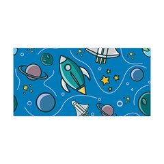 Rocket Ship Space Seamless Pattern Yoga Headband by Wegoenart