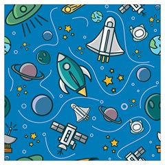 Rocket Ship Space Seamless Pattern Lightweight Scarf  by Wegoenart