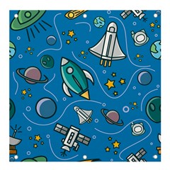 Rocket Ship Space Seamless Pattern Banner And Sign 4  X 4 