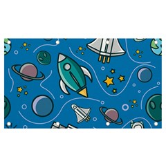 Rocket Ship Space Seamless Pattern Banner And Sign 7  X 4 