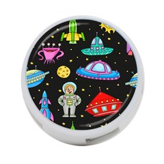 Seamless Pattern With Space Object Ufo Rocket Alien Hand Drawn Element Space 4-port Usb Hub (two Sides) by Wegoenart