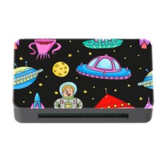 Seamless Pattern With Space Object Ufo Rocket Alien Hand Drawn Element Space Memory Card Reader With Cf by Wegoenart