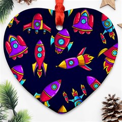 Space Pattern Ornament (heart) by Wegoenart