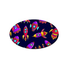 Space Pattern Sticker (oval) by Wegoenart