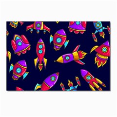 Space Pattern Postcards 5  X 7  (pkg Of 10) by Wegoenart