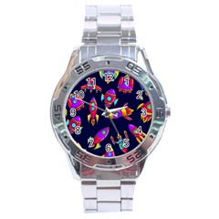 Space Pattern Stainless Steel Analogue Watch by Wegoenart