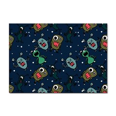 Monster Alien Pattern Seamless Background Sticker A4 (100 Pack)