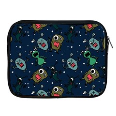 Monster Alien Pattern Seamless Background Apple Ipad 2/3/4 Zipper Cases by Wegoenart