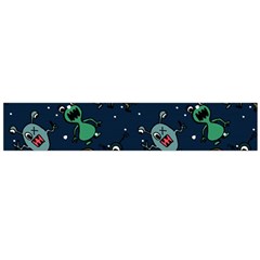 Monster Alien Pattern Seamless Background Large Flano Scarf  by Wegoenart