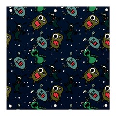 Monster Alien Pattern Seamless Background Banner And Sign 3  X 3  by Wegoenart