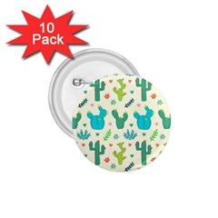 Cactus Succulent Floral Seamless Pattern 1 75  Buttons (10 Pack) by Wegoenart