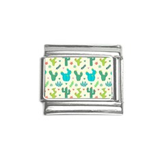 Cactus Succulent Floral Seamless Pattern Italian Charm (9mm)