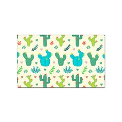 Cactus Succulent Floral Seamless Pattern Sticker Rectangular (100 Pack) by Wegoenart