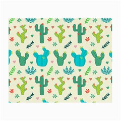 Cactus Succulent Floral Seamless Pattern Small Glasses Cloth (2 Sides) by Wegoenart