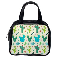 Cactus Succulent Floral Seamless Pattern Classic Handbag (one Side) by Wegoenart