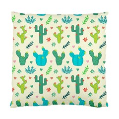 Cactus Succulent Floral Seamless Pattern Standard Cushion Case (one Side) by Wegoenart