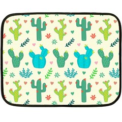 Cactus Succulent Floral Seamless Pattern Double Sided Fleece Blanket (mini)  by Wegoenart