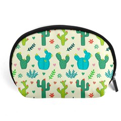 Cactus Succulent Floral Seamless Pattern Accessory Pouch (large) by Wegoenart