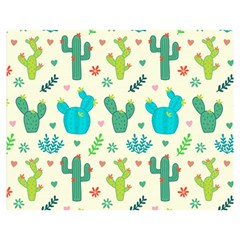 Cactus Succulent Floral Seamless Pattern Double Sided Flano Blanket (medium)  by Wegoenart