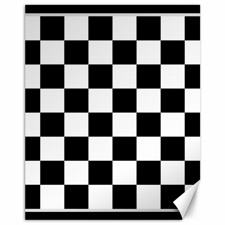 Chess board background design Canvas 11  x 14 