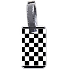 Chess Board Background Design Luggage Tag (one Side) by Wegoenart