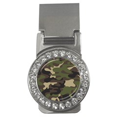 Texture-military-camouflage-repeats-seamless-army-green-hunting Money Clips (cz)  by Wegoenart