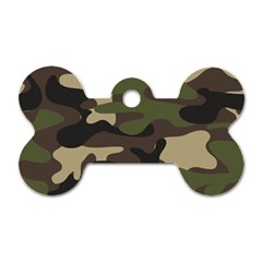 Texture-military-camouflage-repeats-seamless-army-green-hunting Dog Tag Bone (two Sides) by Wegoenart