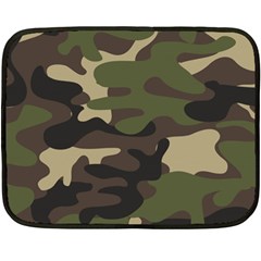 Texture-military-camouflage-repeats-seamless-army-green-hunting Double Sided Fleece Blanket (mini)  by Wegoenart