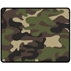 Texture-military-camouflage-repeats-seamless-army-green-hunting Fleece Blanket (medium)  by Wegoenart