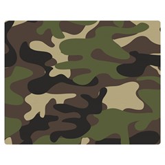 Texture-military-camouflage-repeats-seamless-army-green-hunting Double Sided Flano Blanket (medium)  by Wegoenart