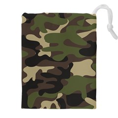 Texture-military-camouflage-repeats-seamless-army-green-hunting Drawstring Pouch (5xl) by Wegoenart