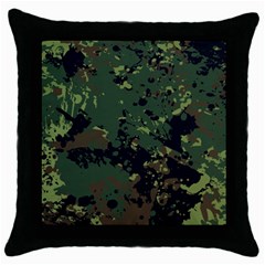 Military-background-grunge-style Throw Pillow Case (black) by Wegoenart