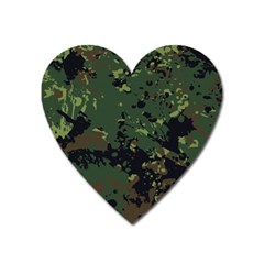 Military-background-grunge-style Heart Magnet by Wegoenart