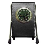 Military-background-grunge-style Pen Holder Desk Clock Front