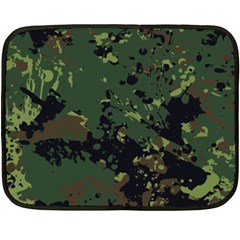 Military-background-grunge-style Double Sided Fleece Blanket (mini)  by Wegoenart