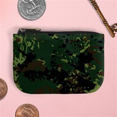 Military-background-grunge-style Mini Coin Purse by Wegoenart