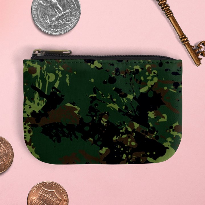 Military-background-grunge-style Mini Coin Purse