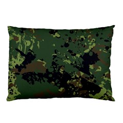 Military-background-grunge-style Pillow Case (two Sides) by Wegoenart