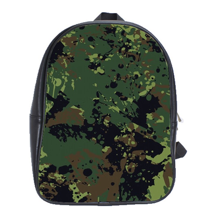 Military-background-grunge-style School Bag (XL)