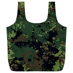 Military-background-grunge-style Full Print Recycle Bag (xl) by Wegoenart