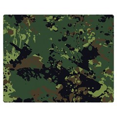 Military-background-grunge-style Double Sided Flano Blanket (medium)  by Wegoenart