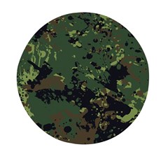 Military-background-grunge-style Mini Round Pill Box by Wegoenart