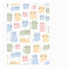 Cute-cat-colorful-cartoon-doodle-seamless-pattern Large Garden Flag (two Sides) by Wegoenart