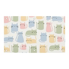 Cute-cat-colorful-cartoon-doodle-seamless-pattern Banner And Sign 5  X 3 