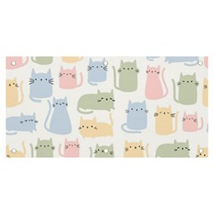 Cute-cat-colorful-cartoon-doodle-seamless-pattern Banner And Sign 6  X 3 