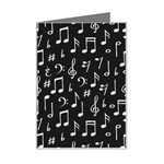 Chalk-music-notes-signs-seamless-pattern Mini Greeting Card Left